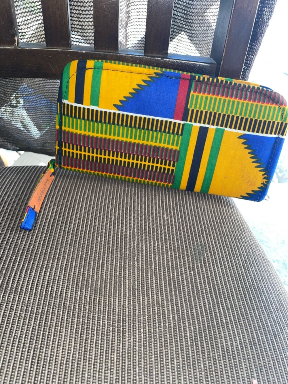 Vibrant Yellow African Print Zip Wallet